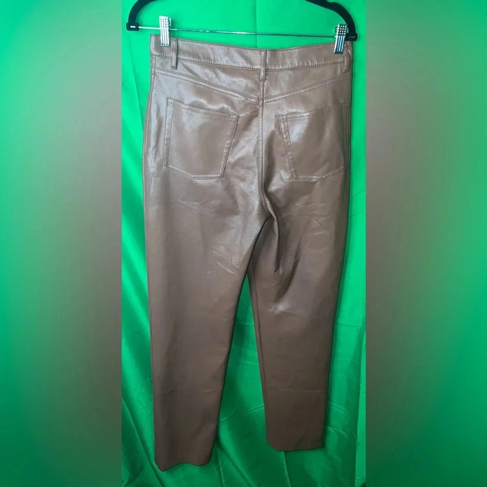 Wilfred Faux Leather Camel Pants size 8 - Picture 2 of 8